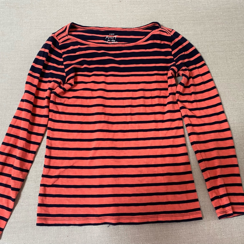 J Crew Artist T Long Sleeve Boatneck shirt